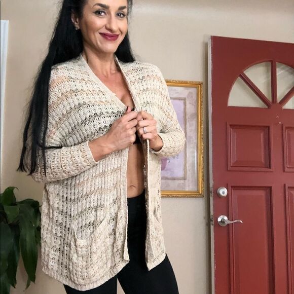 Free People light long beautiful cardigan - Picture 3 of 8